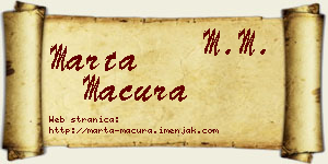 Marta Macura vizit kartica